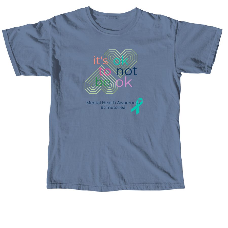 Mental Health Awareness 2, a Blue Jean Comfort Colors Unisex Tee