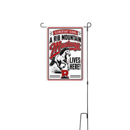 Yard Sign, a White 12" x 18" Yard Flag with Stake