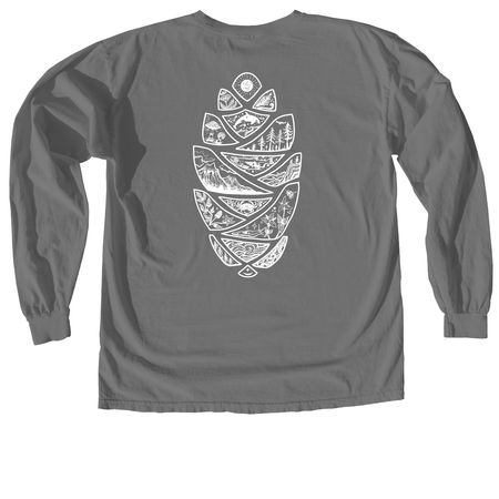 Ecosystems of Puget Sound, a Grey Comfort Colors Long Sleeve Tee
