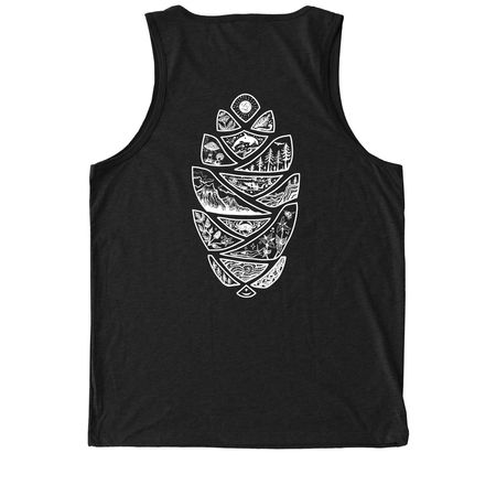 Ecosystems of Puget Sound, a Deep Black Allmade Eco Triblend Tank