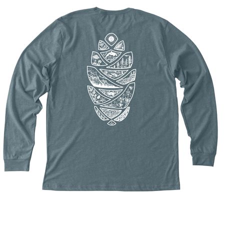 Ecosystems of Puget Sound, a Heather Slate Premium Long Sleeve Tee
