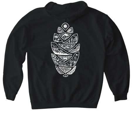 Ecosystems of Puget Sound, a Black Gildan Softstyle Pullover Hoodie