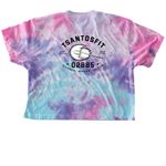 BIG 02885 COLLECTION, a Cotton Candy Women's Tie Dye Cropped Tee (back-view)