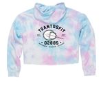 BIG 02885 COLLECTION, a Cotton Candy Women?s Tie Dye Cropped Hoodie (back-view)