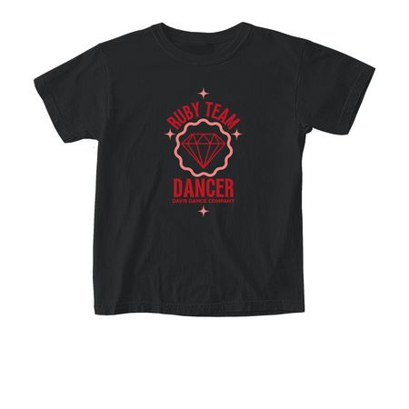 Ruby Team 26, a Black Comfort Colors Youth Tee