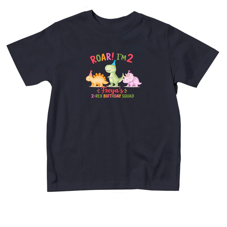 Freya's 2-Rex Toddler Shirts, a Navy Toddler Tee