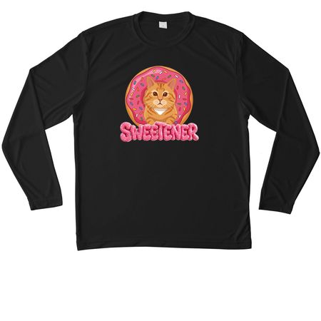 ACTIVE WEAR, a Black Unisex Performance Long Sleeve Tee