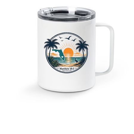 PEIGHT ADOPT TRAVEL MUG, a White Stainless Steel Travel Mug