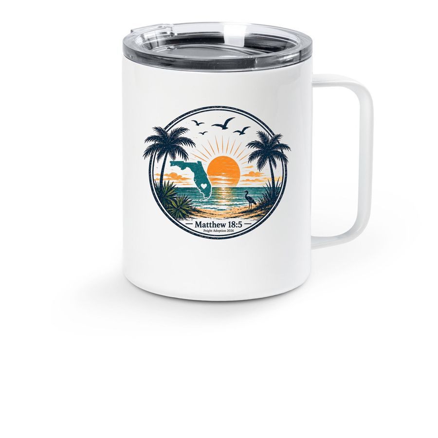 PEIGHT ADOPT TRAVEL MUG, a White Stainless Steel Travel Mug