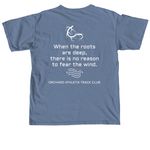 ORCHARD ATHLETIX APPAREL DESIGN #2, a Blue Jean Comfort Colors Unisex Tee (back-view)