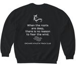 ORCHARD ATHLETIX APPAREL DESIGN #2, a Black Softstyle Crewneck Sweatshirt (back-view)