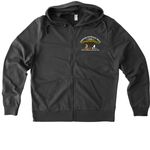 Every. Cheetah. Counts., a Terrain Grey Allmade Organic French Terry Zip Up Hoodie (back-view)