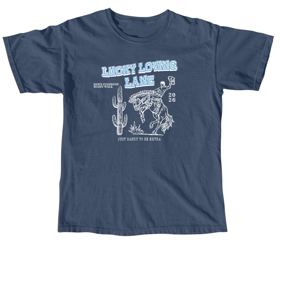 Lucky Loving Lane Buddy Walk 2026, a Midnight Comfort Colors Unisex Tee