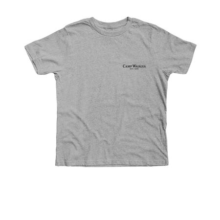 Camp Waialua, a Athletic Heather Premium Youth Tee