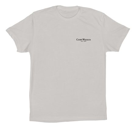 Camp Waialua, a Solid Athletic Grey Premium Cotton Tee