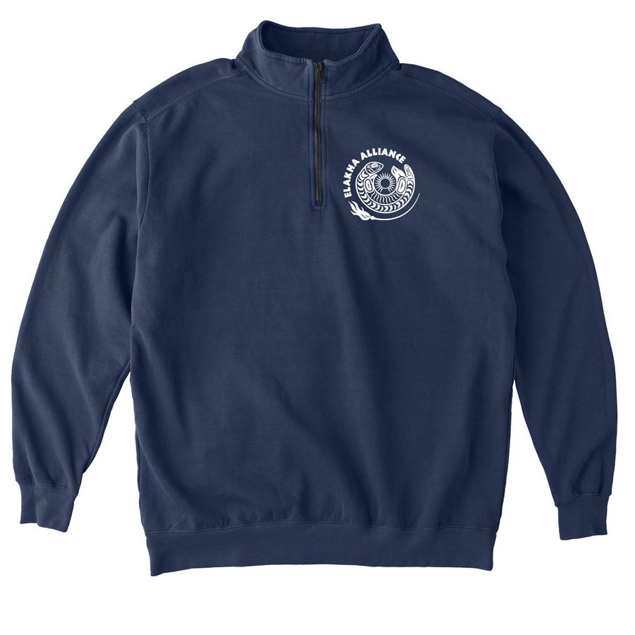 Elakha Alliance Quarter-Zip Pullover, a True Navy Comfort Colors Quarter Zip Pullover
