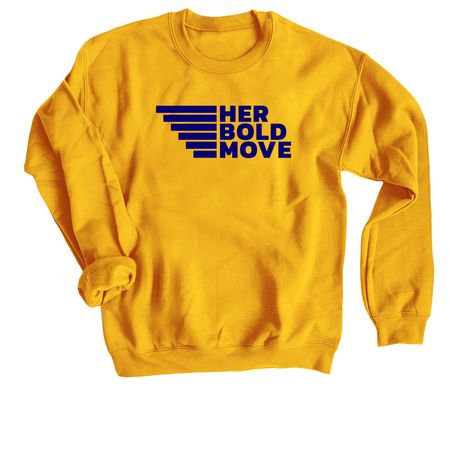 Her Bold Move - Logo, a Gold Crewneck Sweatshirt