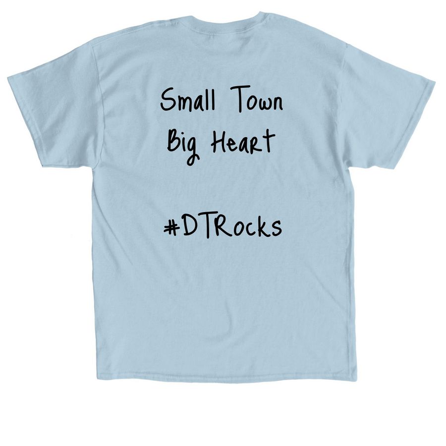 2025 Shirt Fundraiser, a Light Blue Classic Unisex Tee (back-view)