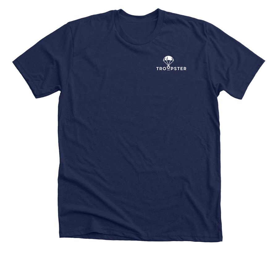 Troopster | USA 250th, a Solid Navy Blend Premium Unisex Tee