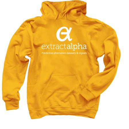 ExtractAlpha Shirts, a Gold Pullover Hoodie