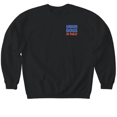 Underdogs Of Philly, a Black Softstyle Crewneck Sweatshirt