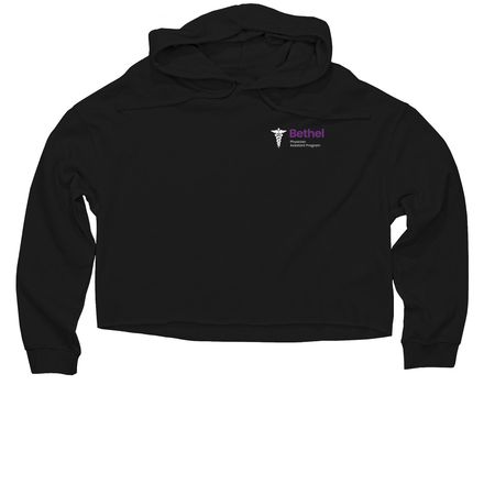 Little Logo (#3), a Black Women?s Lightweight Cropped Hoodie