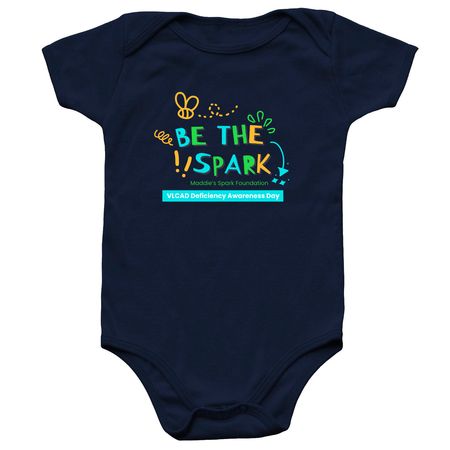 Boys Onesie- VLCAD Deficiency Awareness Day, a Navy Infant Onesie