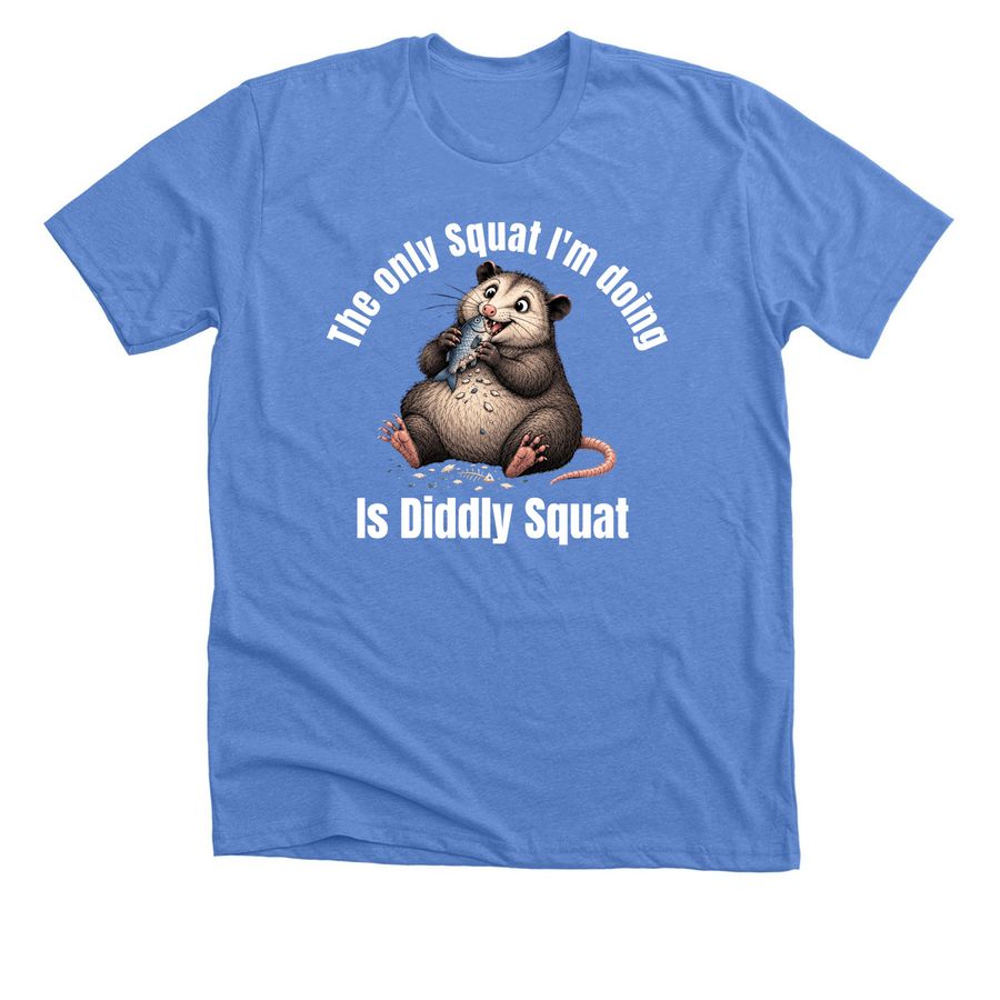 Diddly Squat, a Heather Columbia Blue Premium Unisex Tee