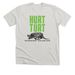 Turtle Transport Volunteer Tee, Green Logo, a Heather Cement Premium Unisex Tee