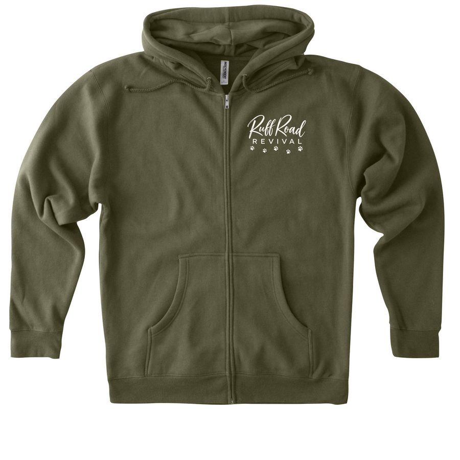 Ruff Road Revival Jackets, a Army Heavyweight Zip Up Hoodie
