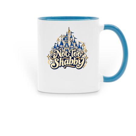 Coffee and Mouse Talk, a Light Blue Two-Tone Ceramic Mug