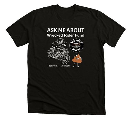 Wrecked Rider, a Solid Black Blend Premium Unisex Tee