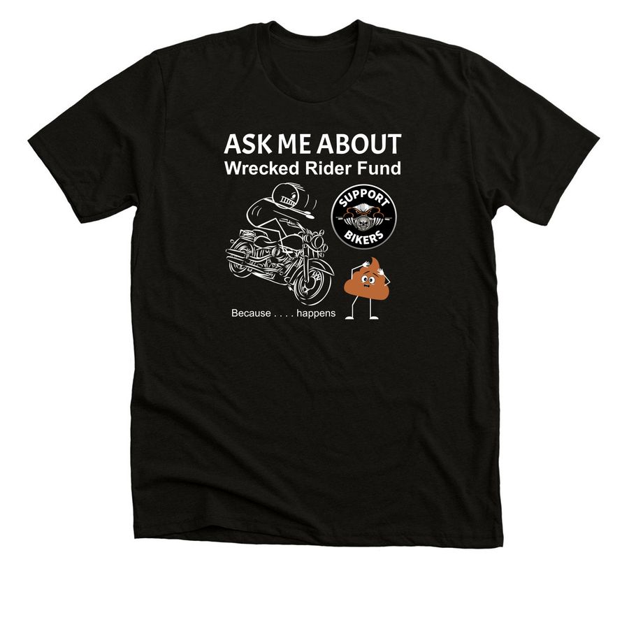 Wrecked Rider, a Solid Black Blend Premium Unisex Tee