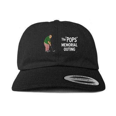 Low Profile Hat - White Logo, a Black Printed Classic Baseball Cap
