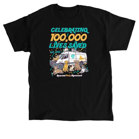 RPM 100K Lives Saved, a Black Classic Unisex Tee