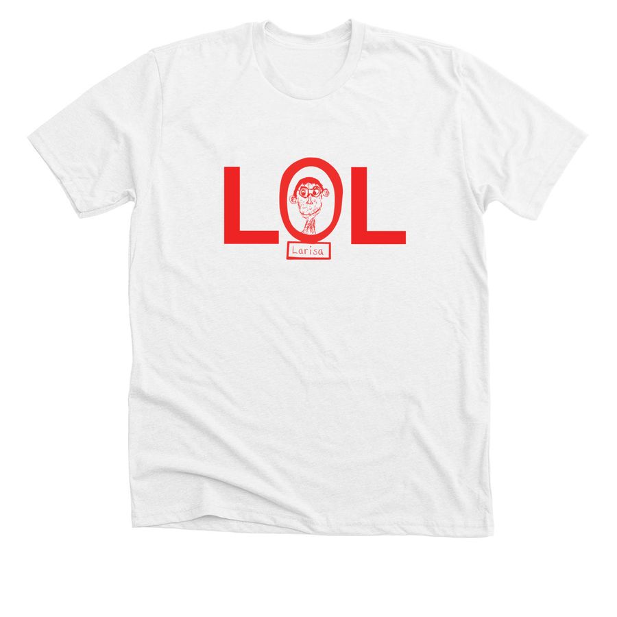 LOL Self-Portrait, a Solid White Blend Premium Unisex Tee