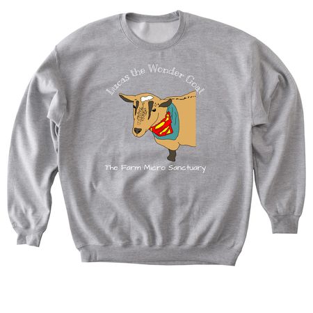 Lucas the Wonder Goat!, a Sport Grey Softstyle Crewneck Sweatshirt