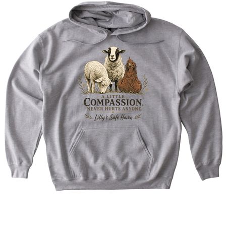 Clothing with compassion, a Sport Grey Gildan Softstyle Pullover Hoodie