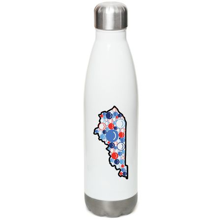 Classic Water Bottle KY Smile Series, a White Stainless Steel Water Bottle