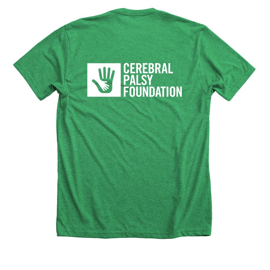Cerebral Palsy Foundation, a Heather Kelly Premium Unisex Tee (back-view)