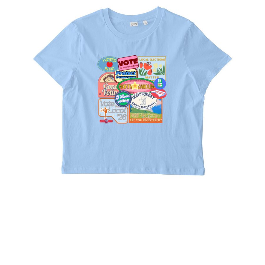 I vote in NC, a Blue Soul Stanley/Stella Women?s Stella Muser Tee