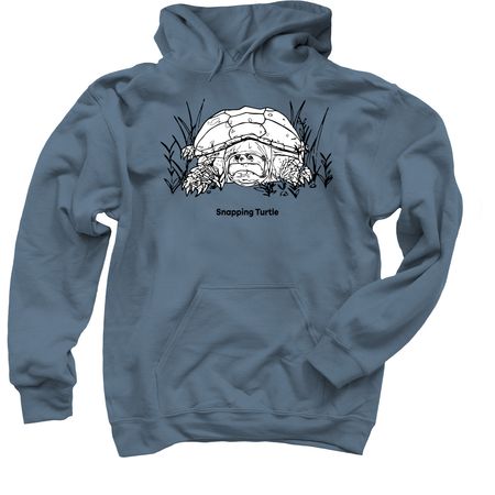 Stormy - Snapping Turtle, a Indigo Pullover Hoodie
