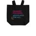 NCLR Tote Bag, a Black Recycled Cotton Tote Bag (back-view)