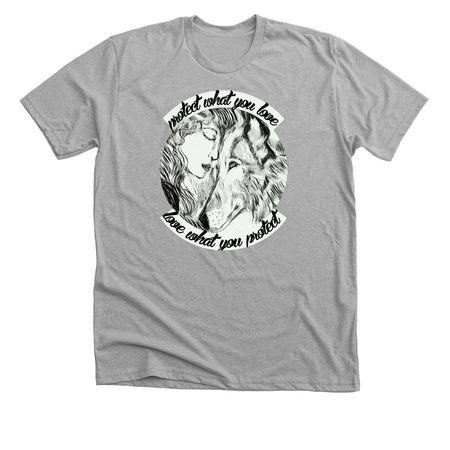 Protect and Love&nbsp;, a Athletic Heather Premium Unisex Tee