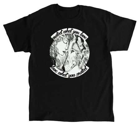 Protect and Love&nbsp;, a Black Classic Unisex Tee