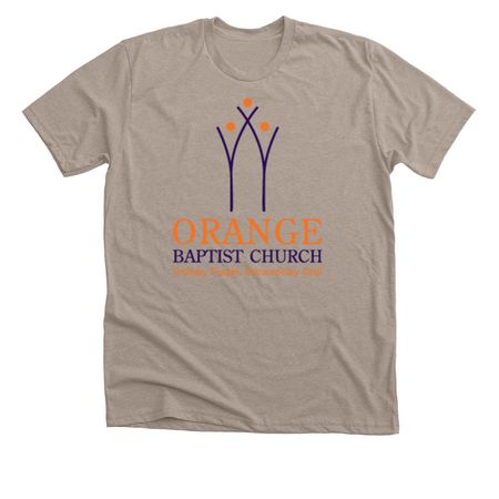 OBC Logo Tee, a Heather Stone Premium Unisex Tee