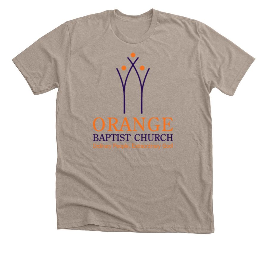 OBC Logo Tee, a Heather Stone Premium Unisex Tee