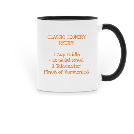 "Recipe" mug, a Black Two-Tone Ceramic Mug