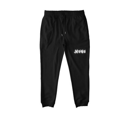 JESUS, a Black Stanley/Stella Unisex Flyer Jogger