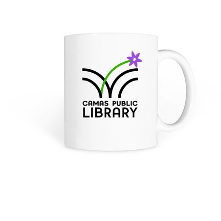 Camas Public Library, a White Coffee Mug